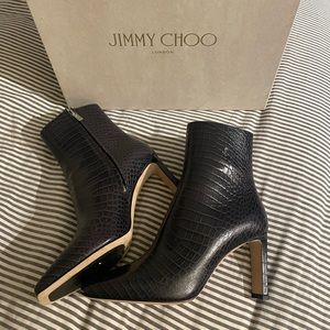 Jimmy Choo Minori size 38.5EU (8.5 US) Croc embossed leather ankle boots